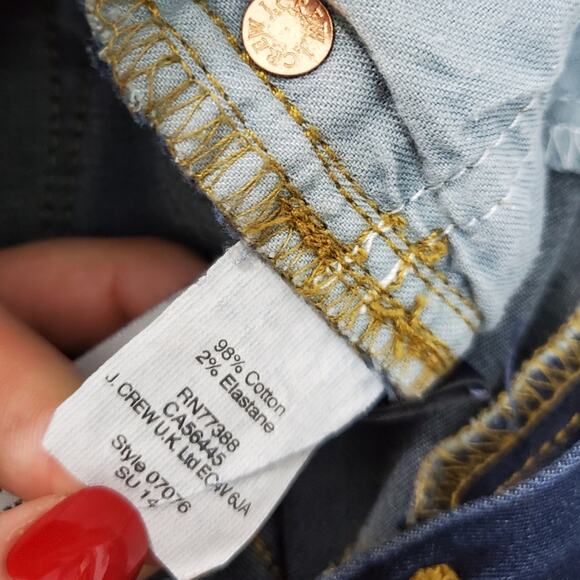 J Crew | Toothpick Dark Skinny Ankle Jeans - Picture 6 of 7